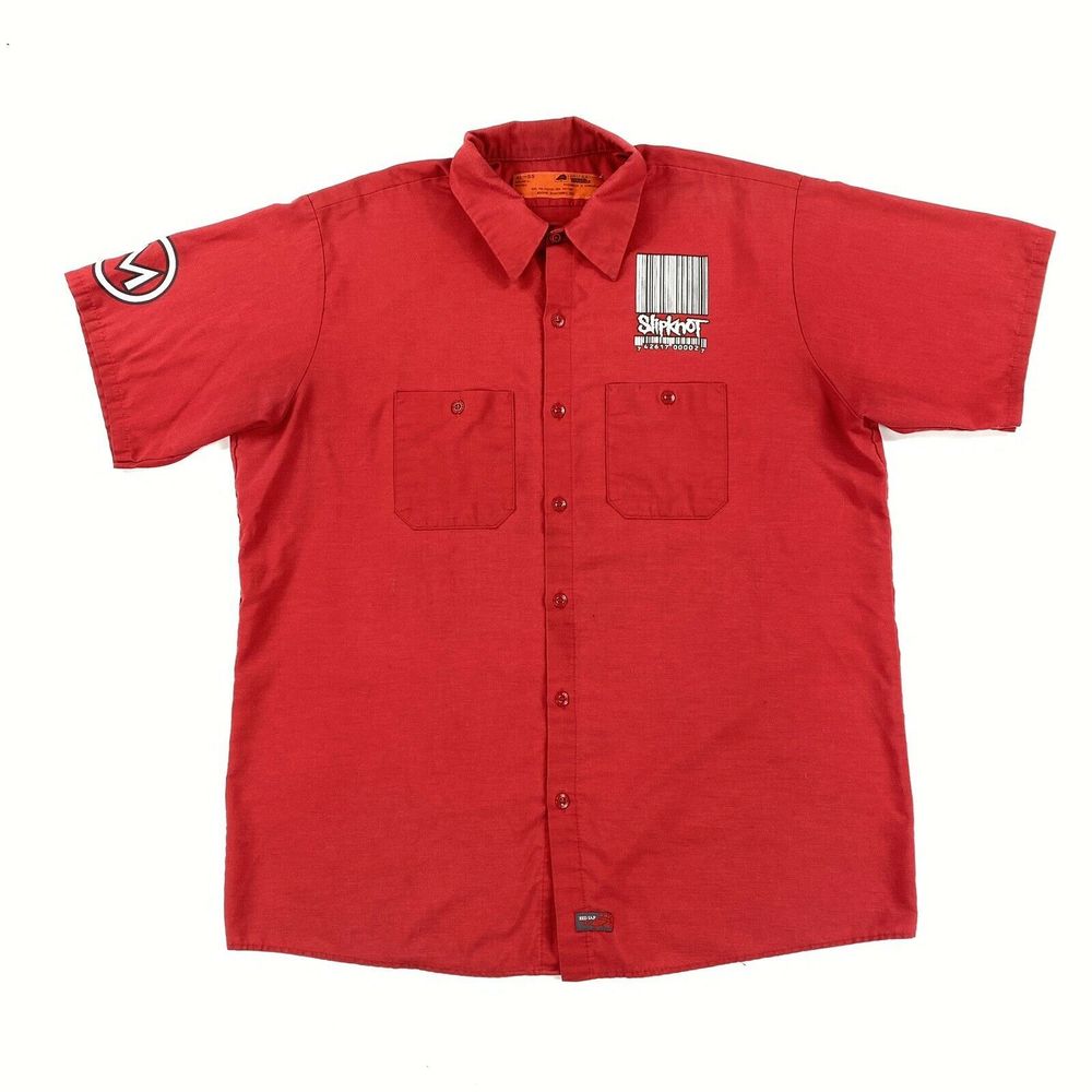 00's Slipknot Barcode Metal Band Button Up Shirt - Picture 2 of 9